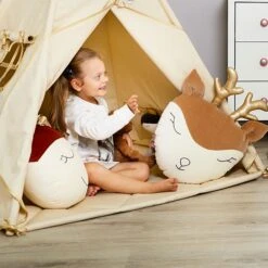 Basket For Toys Large - Gold Ecru -Fun with Mum Soldes 012