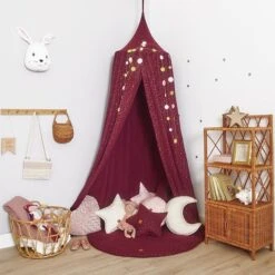 Round Pillow - Burgundy