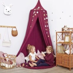 Bed Canopy - Burgundy -Fun with Mum Soldes 2018 12 04 funwithmum34822