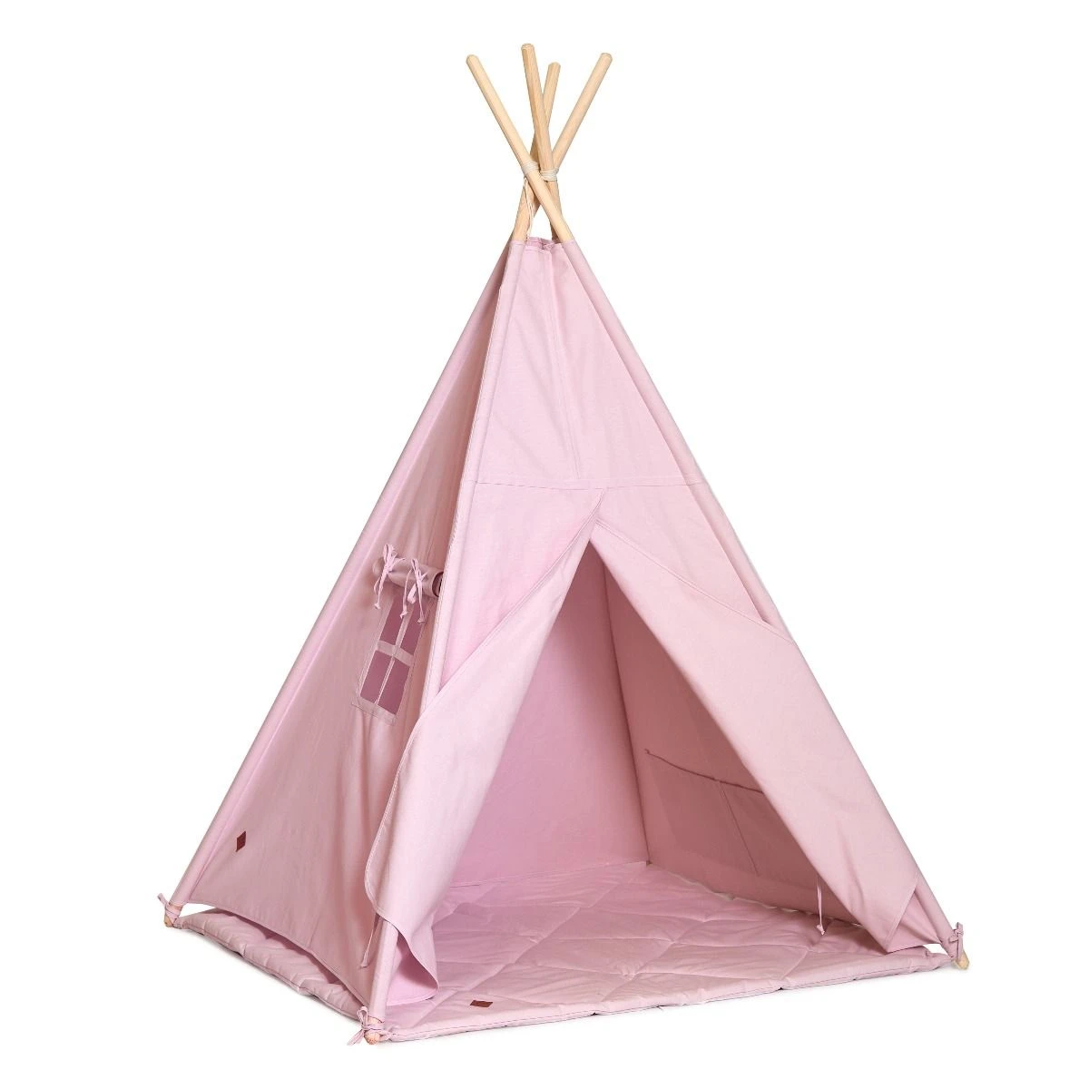 Teepee Tent + Floor Mat - Powder Pink 1 Teepee Tent + Floor Mat - Powder Pink