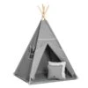 Teepee Tent + Floor Mat + Pillows - Grey