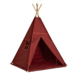 Teepee Tent + Floor Mat - Brick Orange