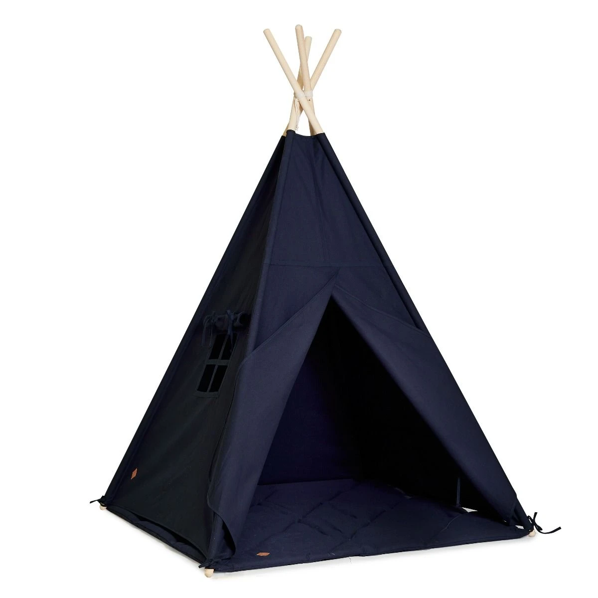 Teepee Tent + Floor Mat - Navy Blue 1 Teepee Tent + Floor Mat - Navy Blue