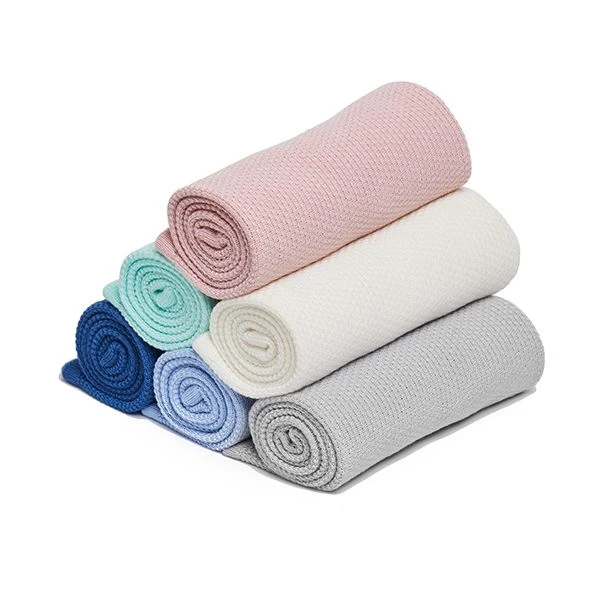 Bamboo Swaddle Blanket - Blue 2 Bamboo Swaddle Blanket - Blue – Image 2