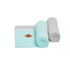 Bamboo Swaddle Blanket 2 Pack - Grey/Mint