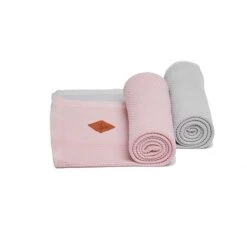 Bamboo Swaddle Blanket 2 Pack - Grey/Pink