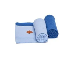 Bamboo Swaddle Blanket 2 Pack - Navy Blue/Blue