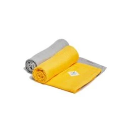 Bamboo Swaddle 2 Pack - Grey/Yellow