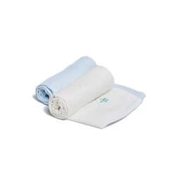 Bamboo Swaddle 2 Pack - Blue/Ecru