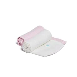 Bamboo Swaddle 2 Pack - Pink/Ecru