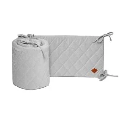 Baby Bed Bumper 70x140 - Velvet - Grey