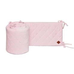 Baby Bed Bumper 60x120 - Velvet - Pink