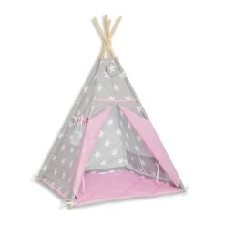 Teepee Tent + Floor Mat - Candy Star