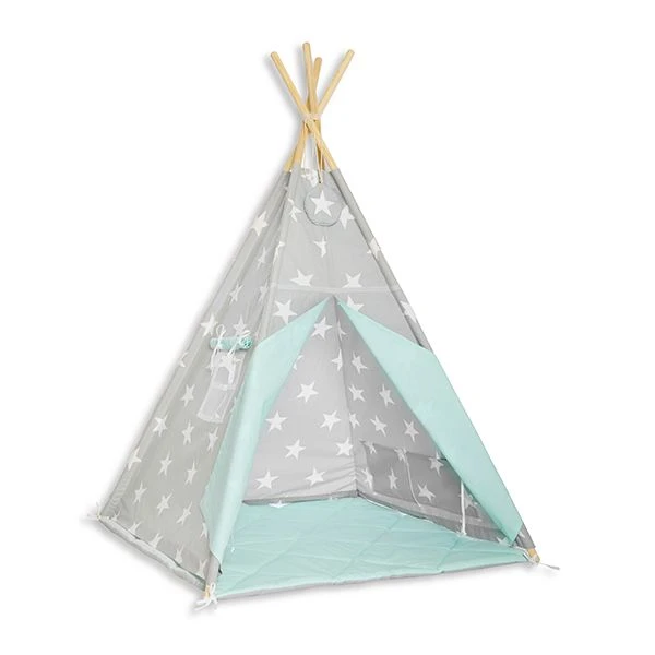 Teepee Tent + Floor Mat - Mint Heaven 1 Teepee Tent + Floor Mat - Mint Heaven