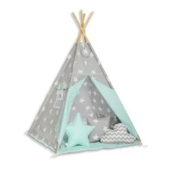 Teepee Tent + Floor Mat + Pillows - Mint Heaven 16 Teepee Tent + Floor Mat + Pillows - Mint Heaven -Fun with Mum Soldes MG 2220