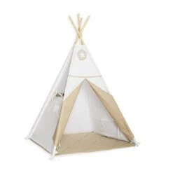 Teepee Tent + Floor Mat - Scandinavian White