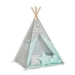 Teepee Tent + Floor Mat + Pillows - Fresh Mint -Fun with Mum Soldes MG 2243
