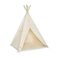Teepee Tent + Floor Mat - Natural Pink