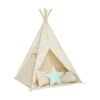 Teepee Tent + Floor Mat + Pillows - Natural Mint