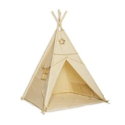 Teepee Tent + Floor Mat Gold Ecru