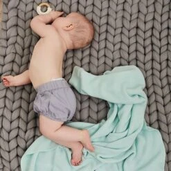 Knitted Blanket - Mint -Fun with Mum Soldes baby blanket 17 1