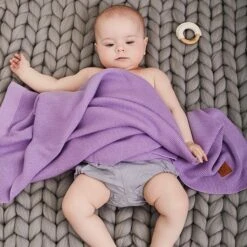Knitted Blanket - Lilac 11 Knitted Blanket - Lilac -Fun with Mum Soldes baby blanket 19