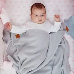 Knitted Blanket - Pink -Fun with Mum Soldes baby blanket 3 1