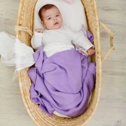 Knitted Blanket - Lilac 8 Knitted Blanket - Lilac -Fun with Mum Soldes baby blanket 9