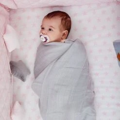 Bamboo Swaddle - Grey -Fun with Mum Soldes baby blanket swaddle 6