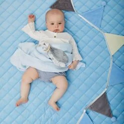 Bamboo Swaddle 2 Pack - Blue/Ecru -Fun with Mum Soldes baby blanket swaddle 9 1