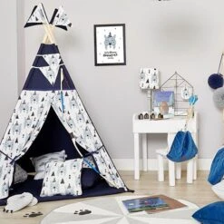Teepee Tent + Floor Mat - Bear Face -Fun with Mum Soldes bear face teepee 3 1