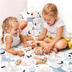 Basket For Toys - Colibri Flowers -Fun with Mum Soldes bear family play mat basket 1