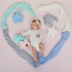 Bamboo Swaddle Blanket - Blue 8 Bamboo Swaddle Blanket - Blue -Fun with Mum Soldes blanket heart