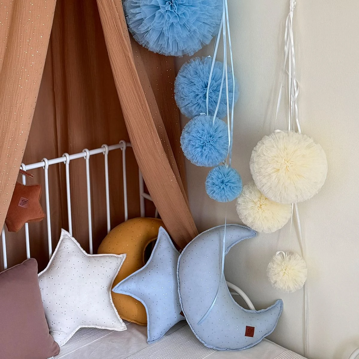 Moon Pillow - Blue 3 Moon Pillow - Blue – Image 3