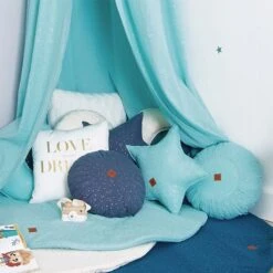 Bed Canopy + Floor Mat + Pillows - Mint 7 Bed Canopy + Floor Mat + Pillows - Mint -Fun with Mum Soldes canopy mint