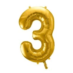 Foil Balloon Number 3 Large Gold