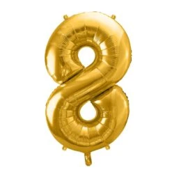 Foil Balloon Number 8 Large Gold