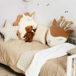 Unicorn Pillow - Pink Grey