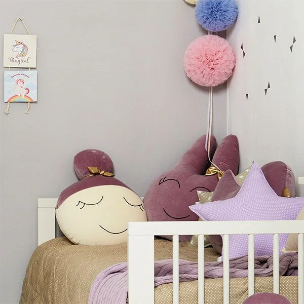 Doll Pillow - Ecru Lilac 4 Doll Pillow - Ecru Lilac – Image 4