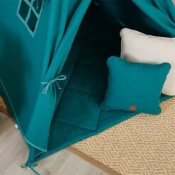 Teepee Tent + Floor Mat - Emerald -Fun with Mum Soldes funwithmum114 1