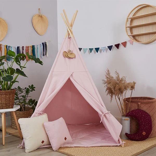 Teepee Tent - Powder Pink 2 Teepee Tent - Powder Pink – Image 2