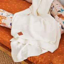 Knitted Blanket - Ecru -Fun with Mum Soldes funwithmum27 2