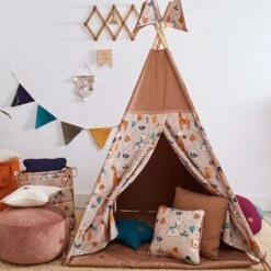 Teepee Tent + Floor Mat - Safari -Fun with Mum Soldes funwithmum31 2
