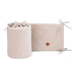 Baby Bed Bumper 70x140 - Velvet - Beige