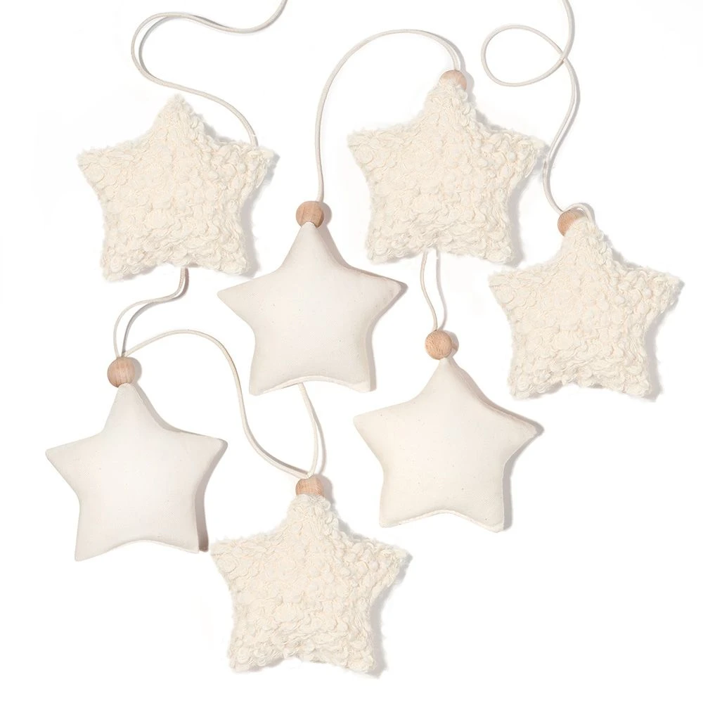 Boucle Star Garland - Ecru 1 Boucle Star Garland - Ecru