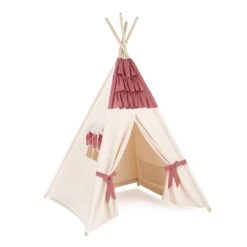 Teepee Tent - Frilly Muslin Raspberry