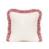 Muslin Ruffle Pillow - Raspberry