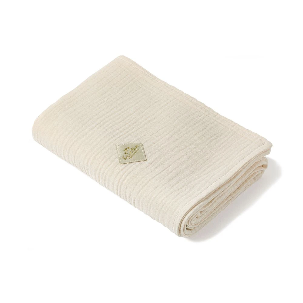 Baby Muslin Summer Blanket - Ecru 1 Baby Muslin Summer Blanket - Ecru