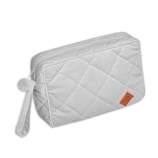 Toiletry Bag - Velvet - Grey 1 Toiletry Bag - Velvet - Grey