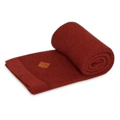 Knitted Blanket - Maroon